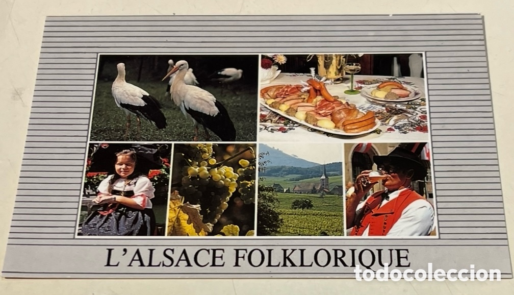 Postales: Postal. L&rsquo;Alsace Folklorique. Francia.