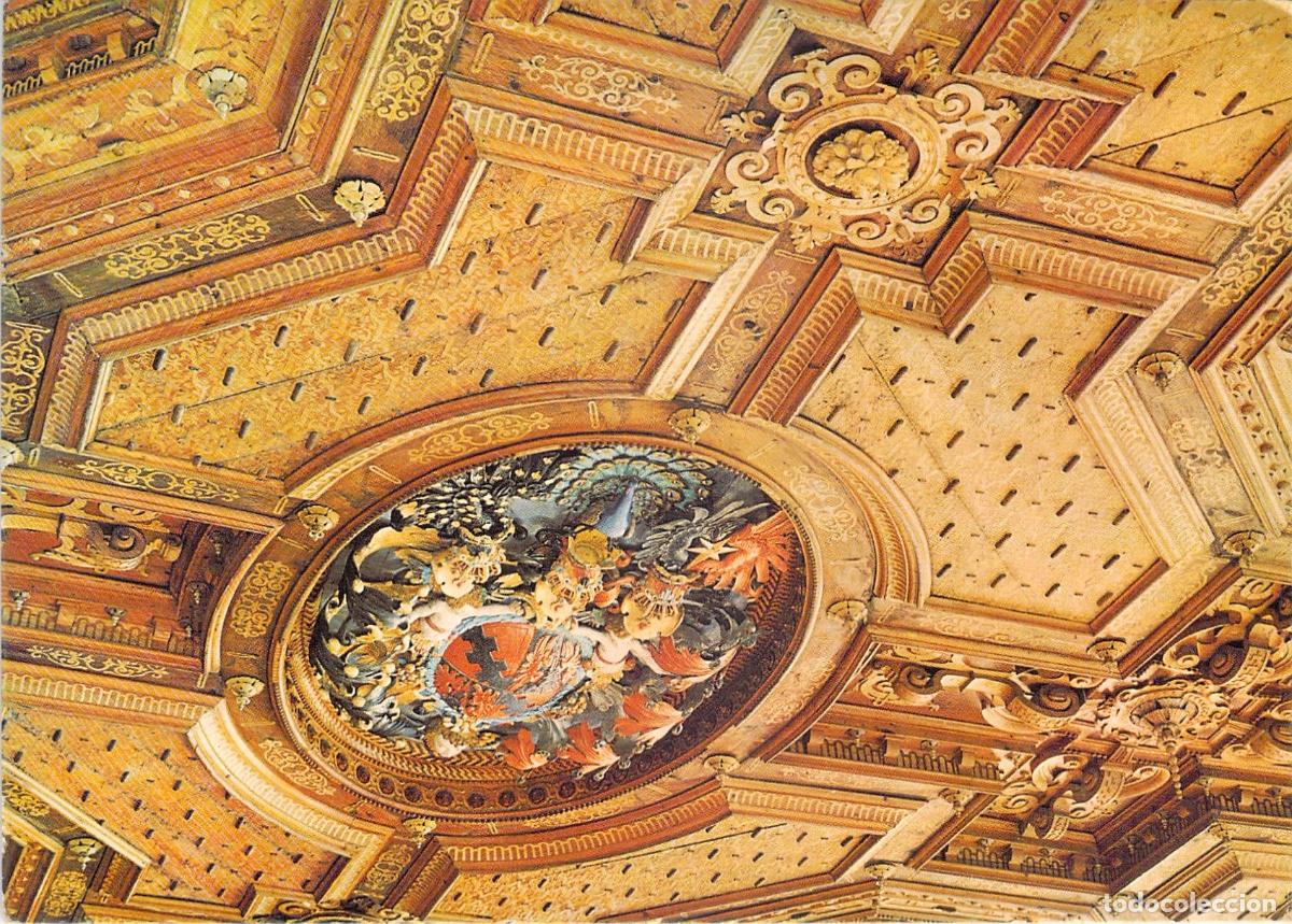 Postales: Postal del Techo Tallado en el Castillo de Ortenburg, Alemania