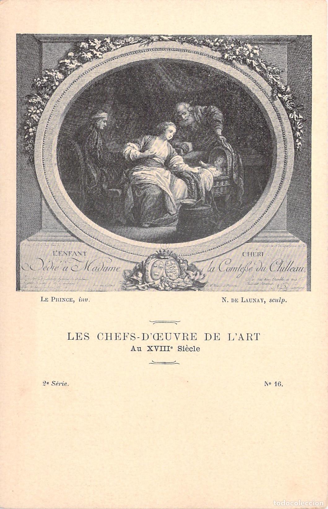 Postales: Postal de Arte Franc&eacute;s Siglo XVIII L'Enfant Ch&eacute;ri de Le Prince