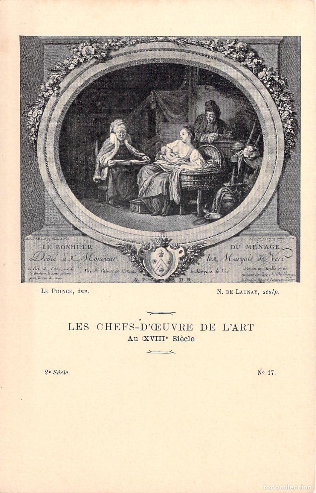 Postales: Postal Arte Franc&eacute;s Siglo XVIII Le Bonheur du M&eacute;nage