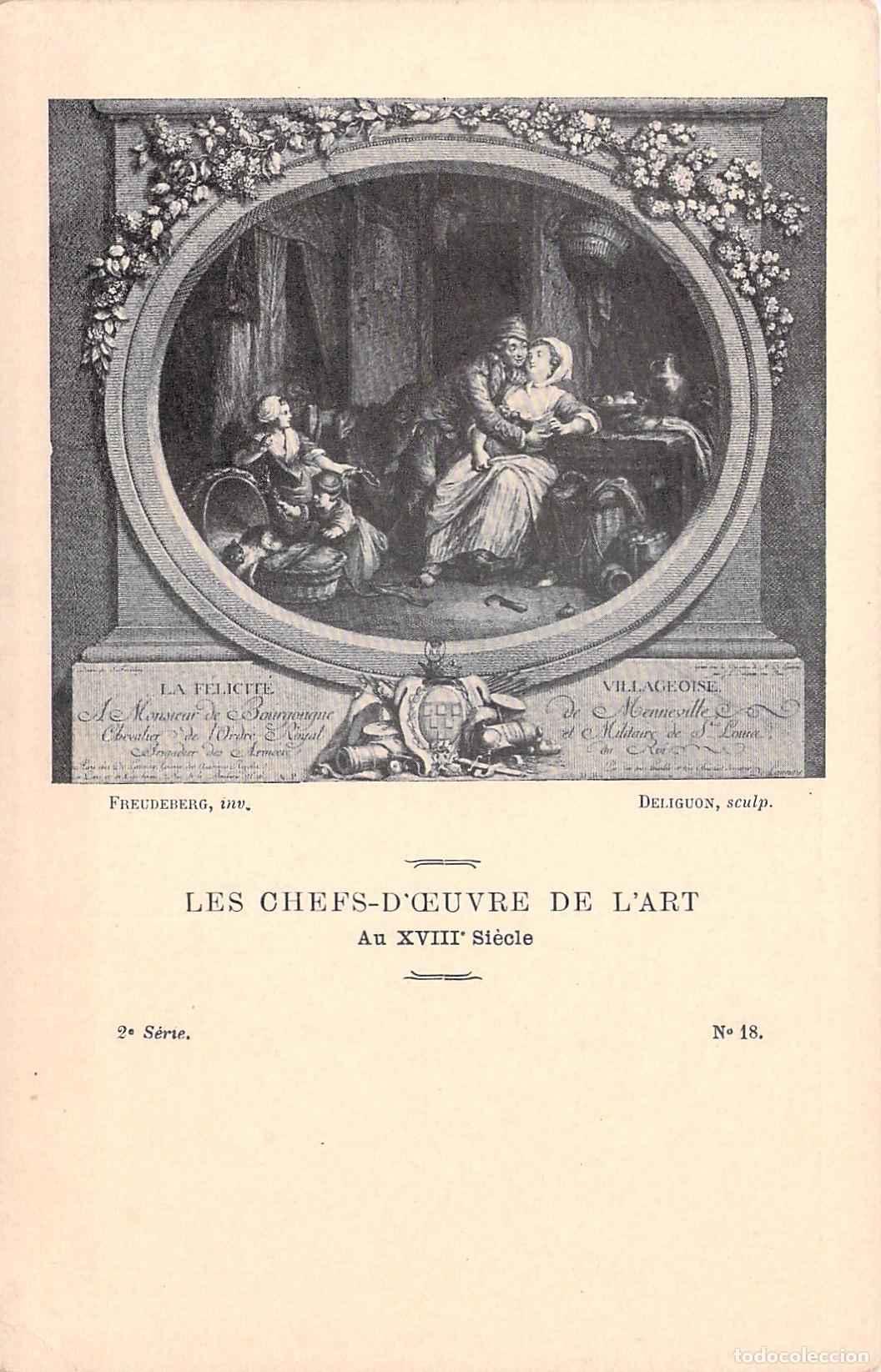 Postales: Postal de Arte Grabado La Felicit&eacute; Villageoise Freudeberg