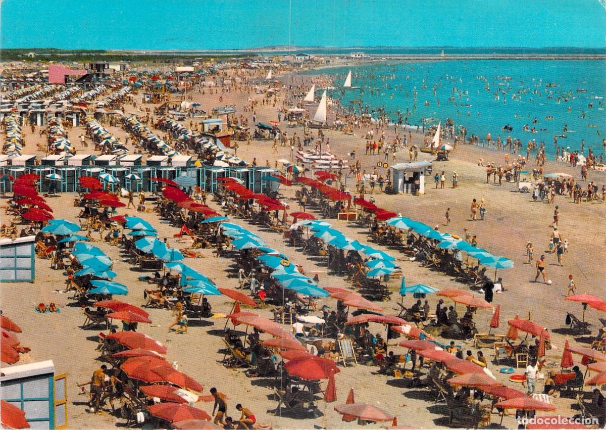 Postales: Postal de Lido di Sottomarina, Chioggia, Italia - Playa y Sombrillas