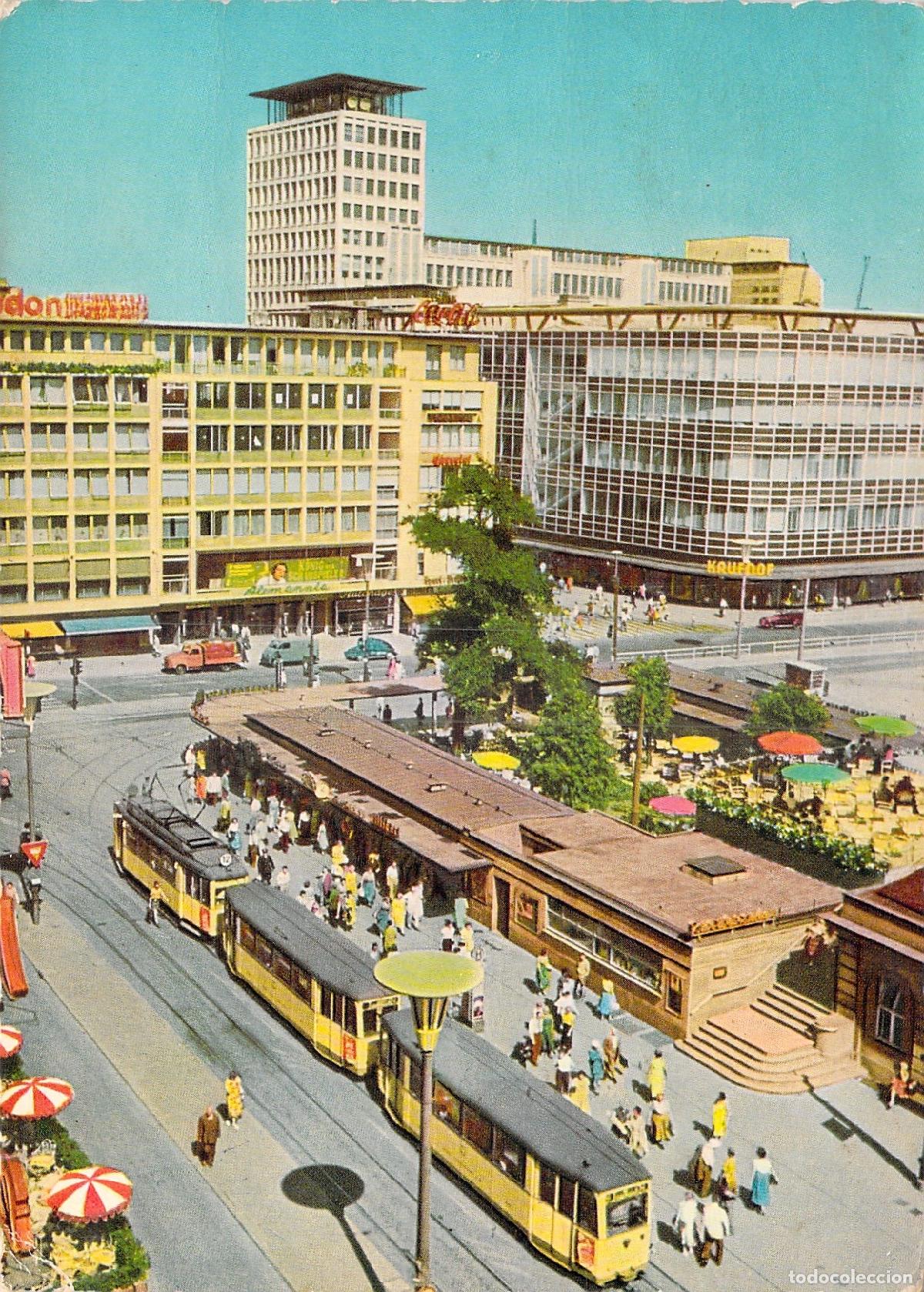 Postales: Postal Frankfurt am Main Hauptwache con Tranv&iacute;a Alemania