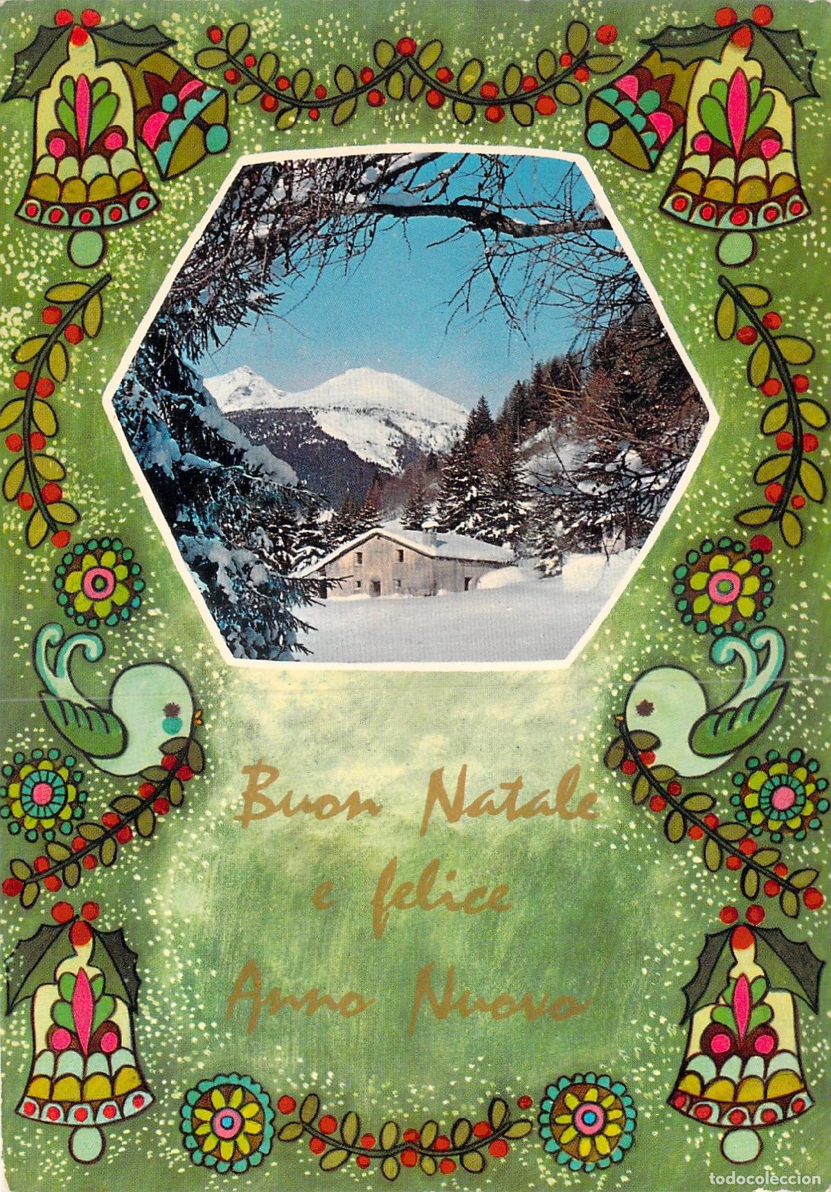 Postales: Postal de Felicitaci&oacute;n de Navidad y A&ntilde;o Nuevo con Paisaje Alpino