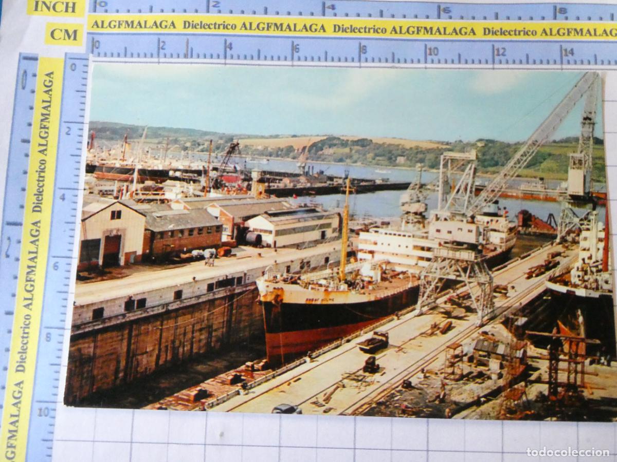 Postales: POSTAL DE REINO UNIDO GRAN BRETA&Ntilde;A. INGLATERRA. FALMOUTH ASTILLEROS BARCO BUQUE . 1411