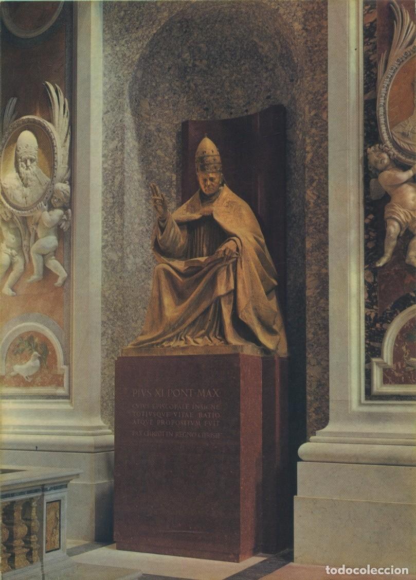 Postales: N&ordm; 1286-CITT&Aacute; DEL VATICANO. Basilica di S. Pietro. Monmento a P&iacute;o XI (Magni). Sin circular. ED. DA F