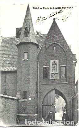 Postales: Belgica & Postal, Gante, Entrada del Nouveau B&eacute;guinage, Coimbra Portugal 1905 (4089)