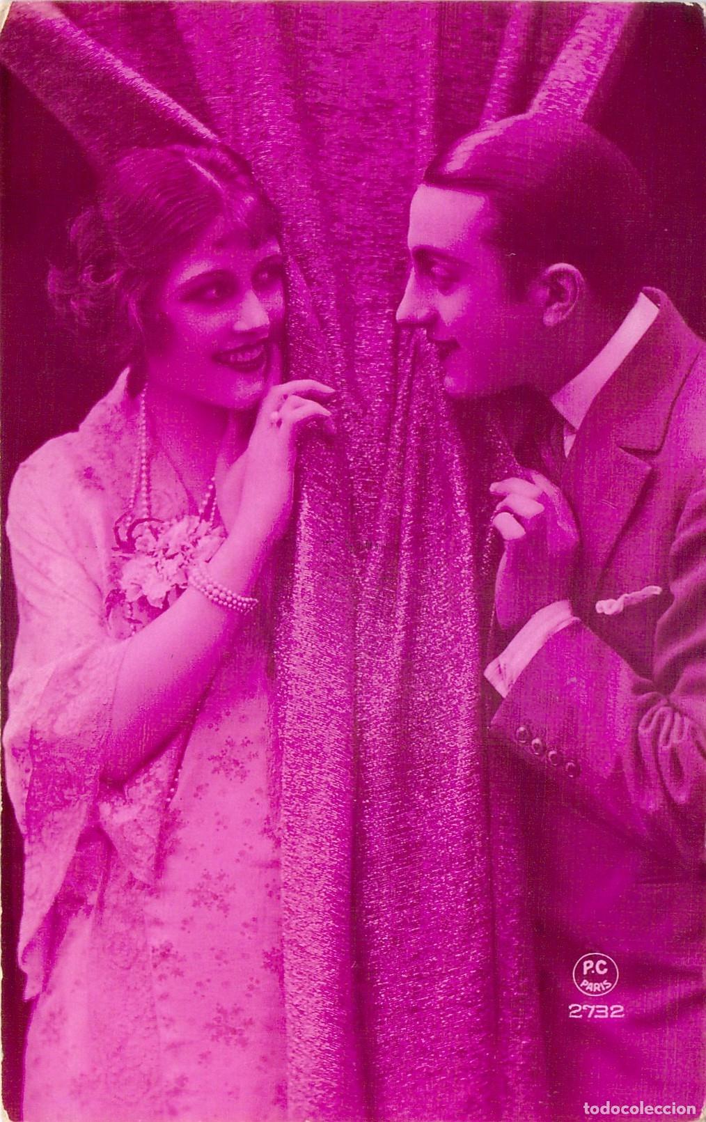 Postales: Postal Rom&aacute;ntica Art D&eacute;co de Pareja - Edici&oacute;n P.C. Paris
