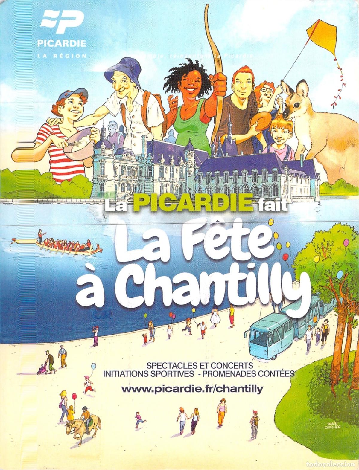 Postales: Postal de La Fiesta en Chantilly, Picard&iacute;a, Francia