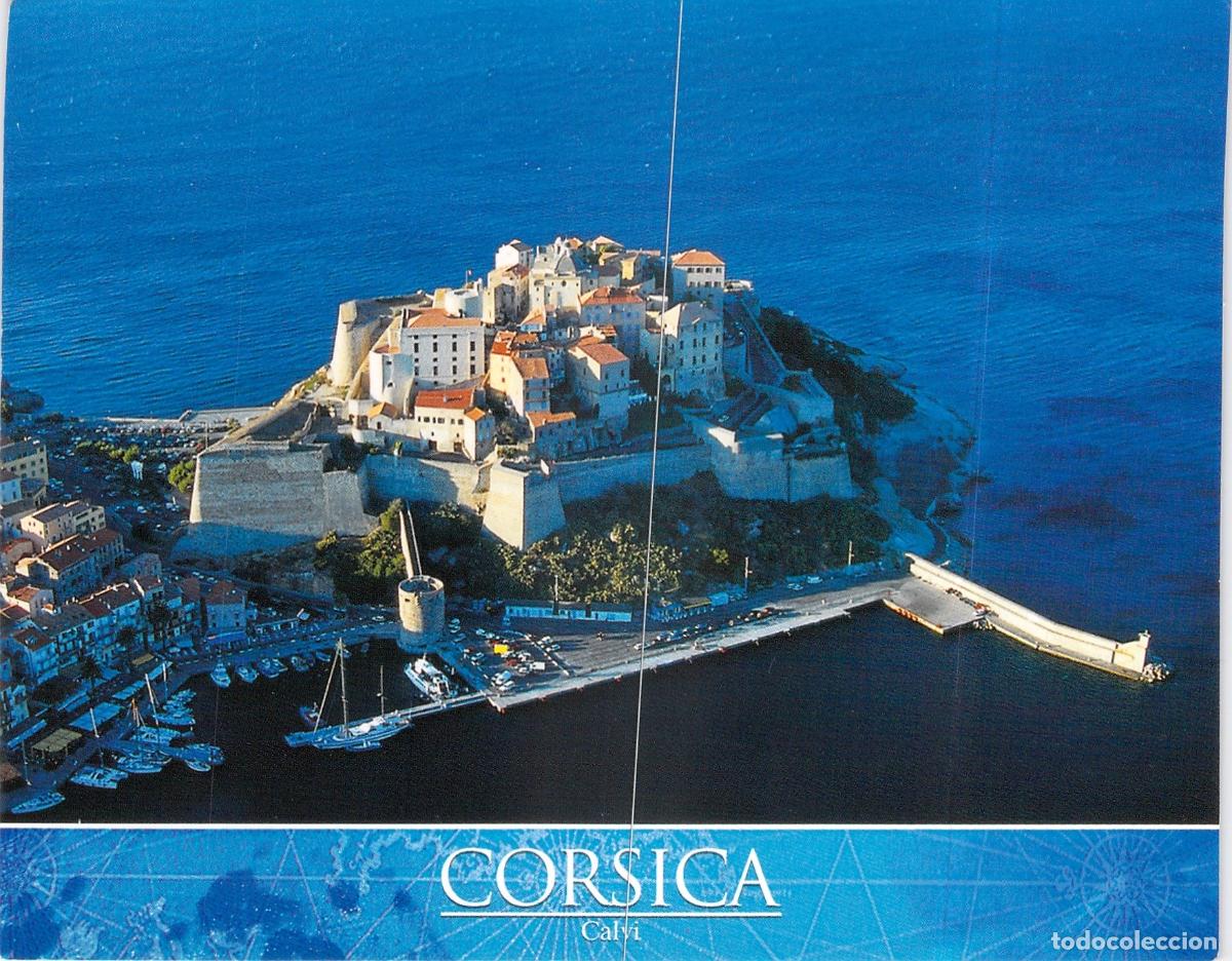 Postales: Postal de la Ciudadela de Calvi, C&oacute;rcega - Vista A&eacute;rea