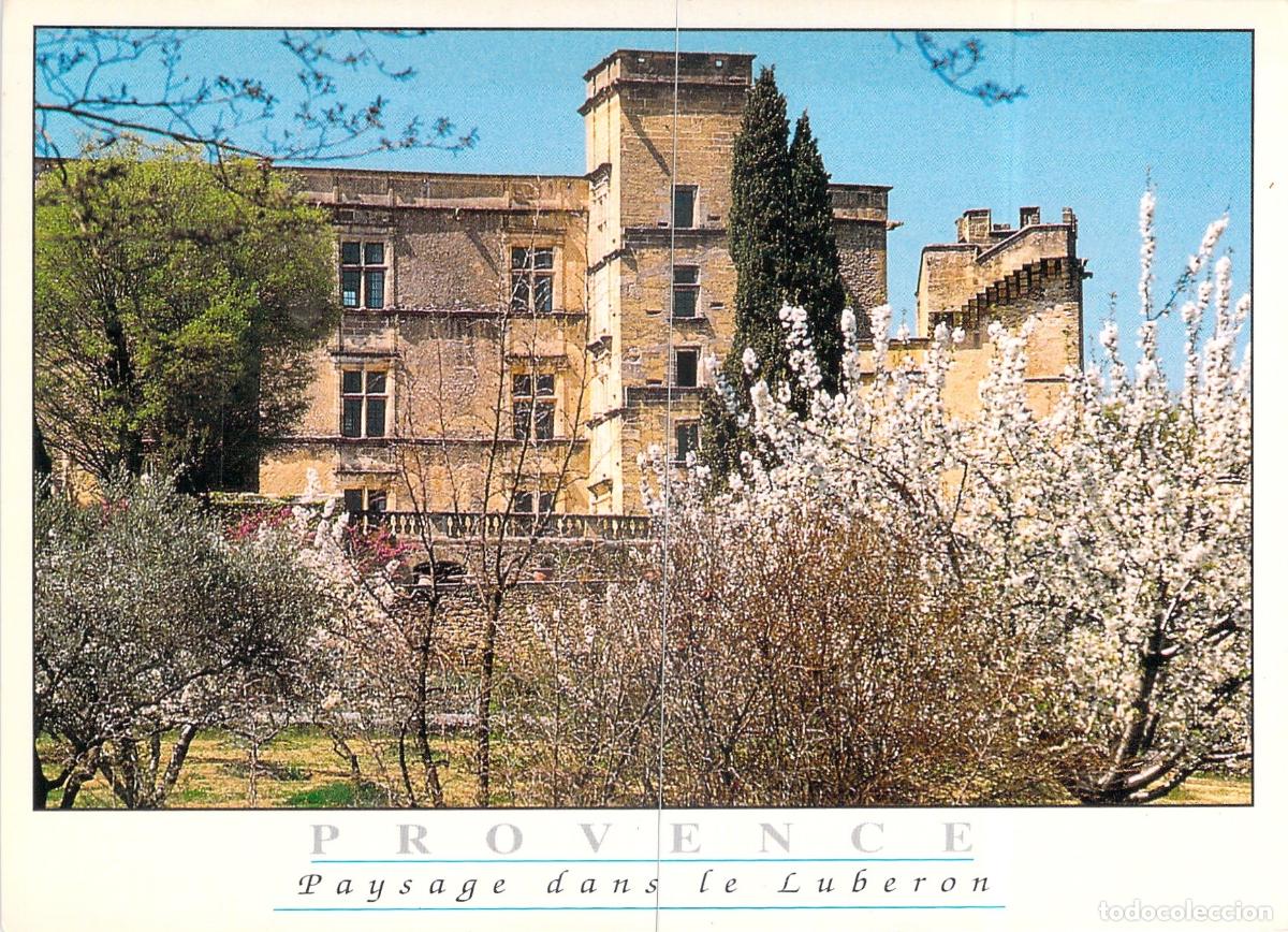 Postales: Postal del Castillo de Lourmarin en el Luberon, Provenza, Francia