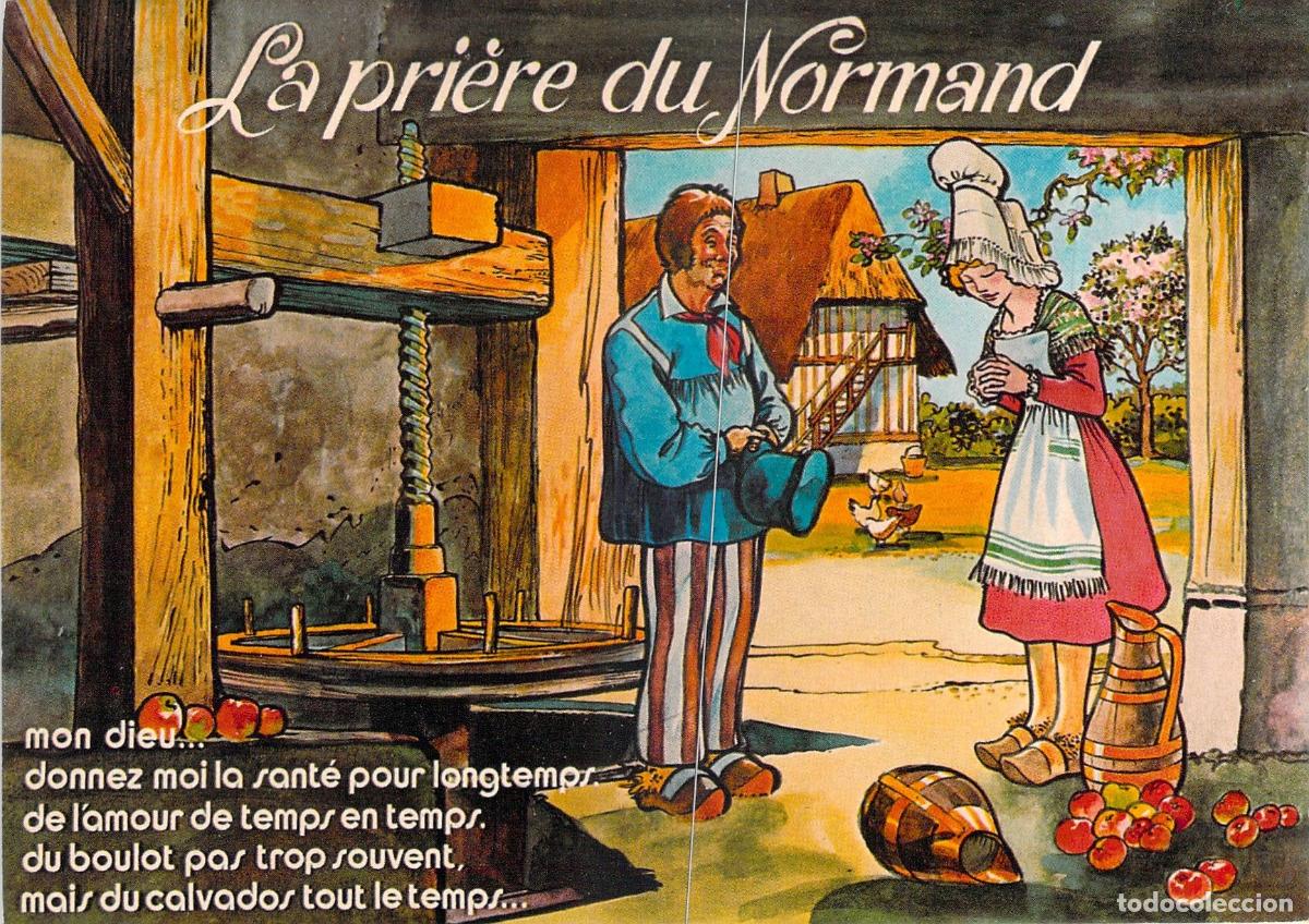 Postales: Postal Ilustrada La Oraci&oacute;n del Normando - Calvados y Tradici&oacute;n de Francia