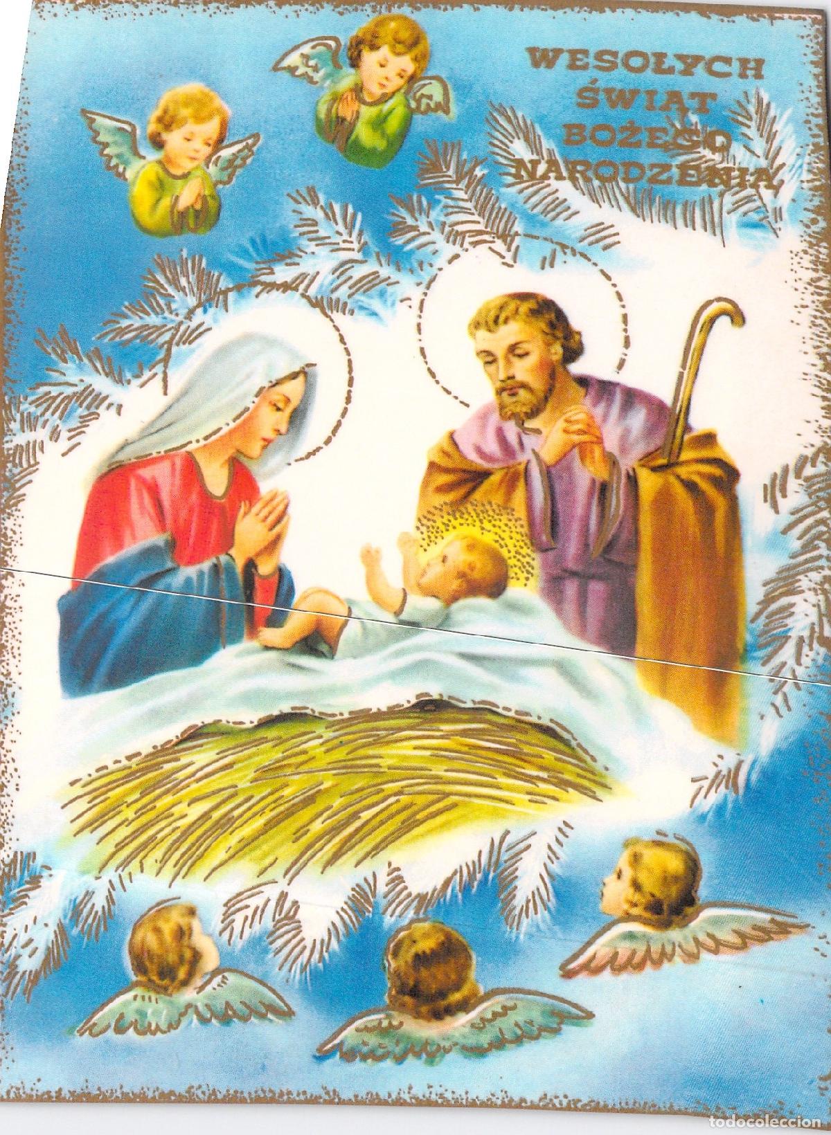 Postales: Postal de Navidad Sagrada Familia y &Aacute;ngeles Natividad