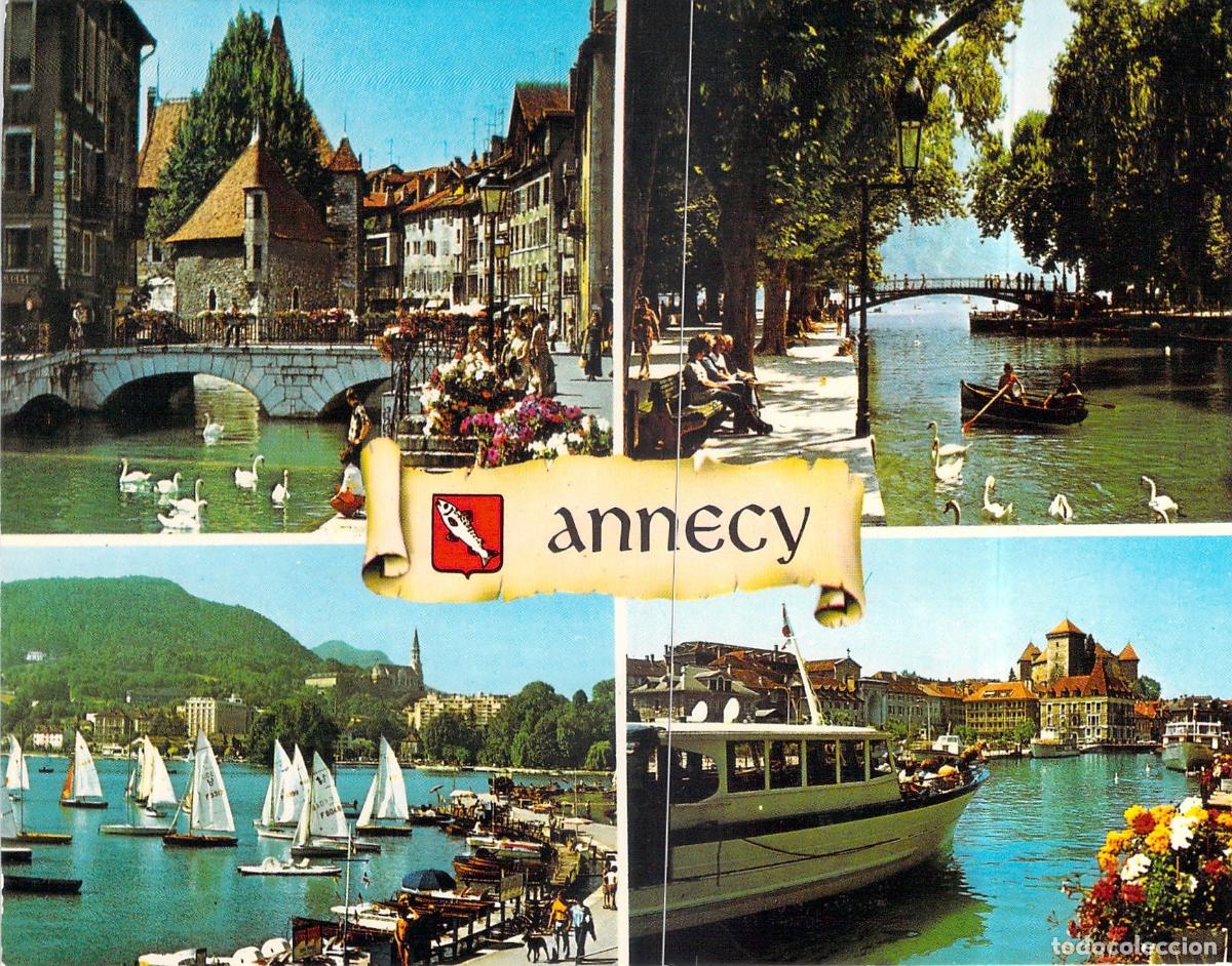 Postales: Postal de Annecy Francia Vistas del Palacio de l'Isle y el Lago