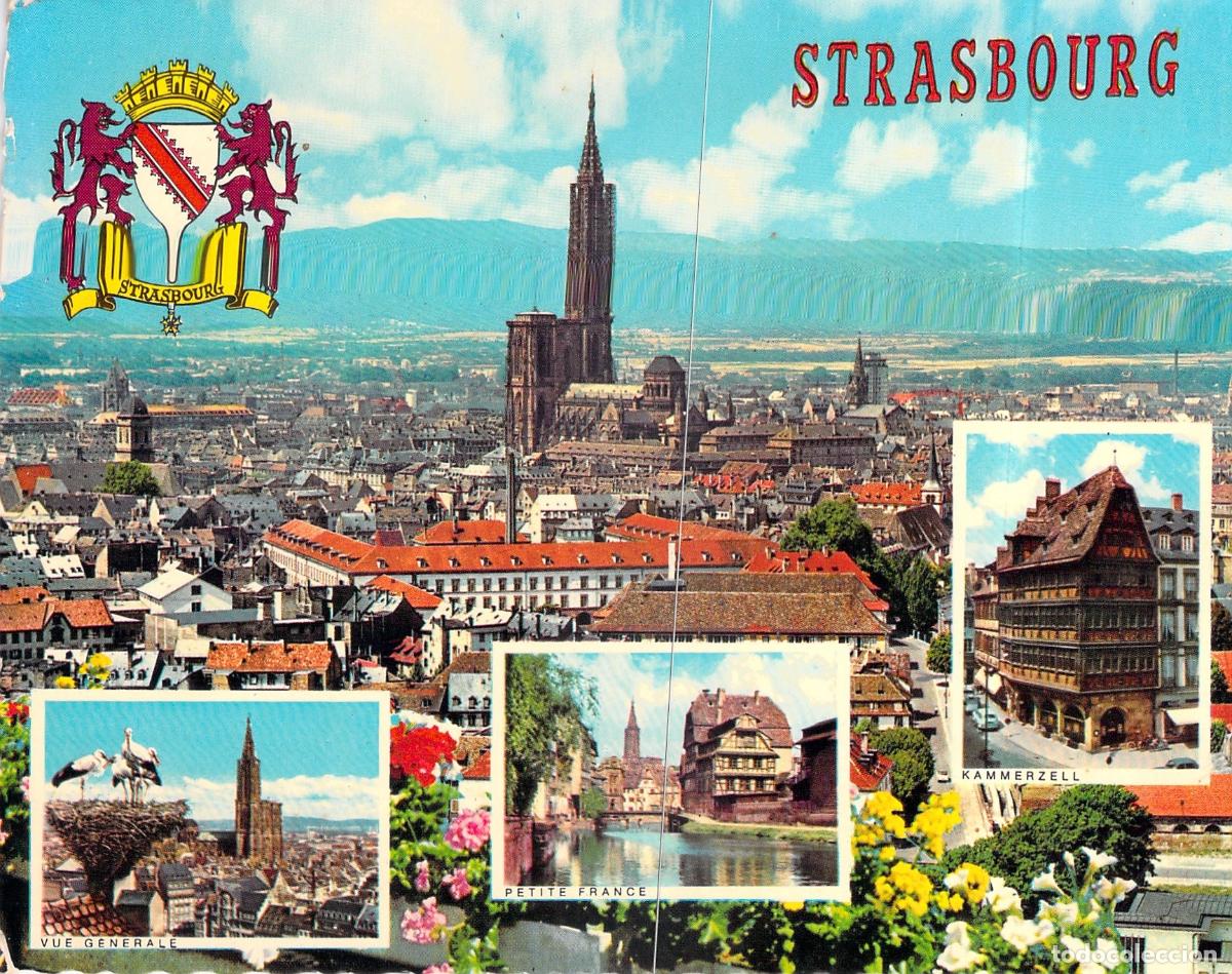 Postales: Postal de Estrasburgo, Francia: Catedral y Vistas de la Ciudad