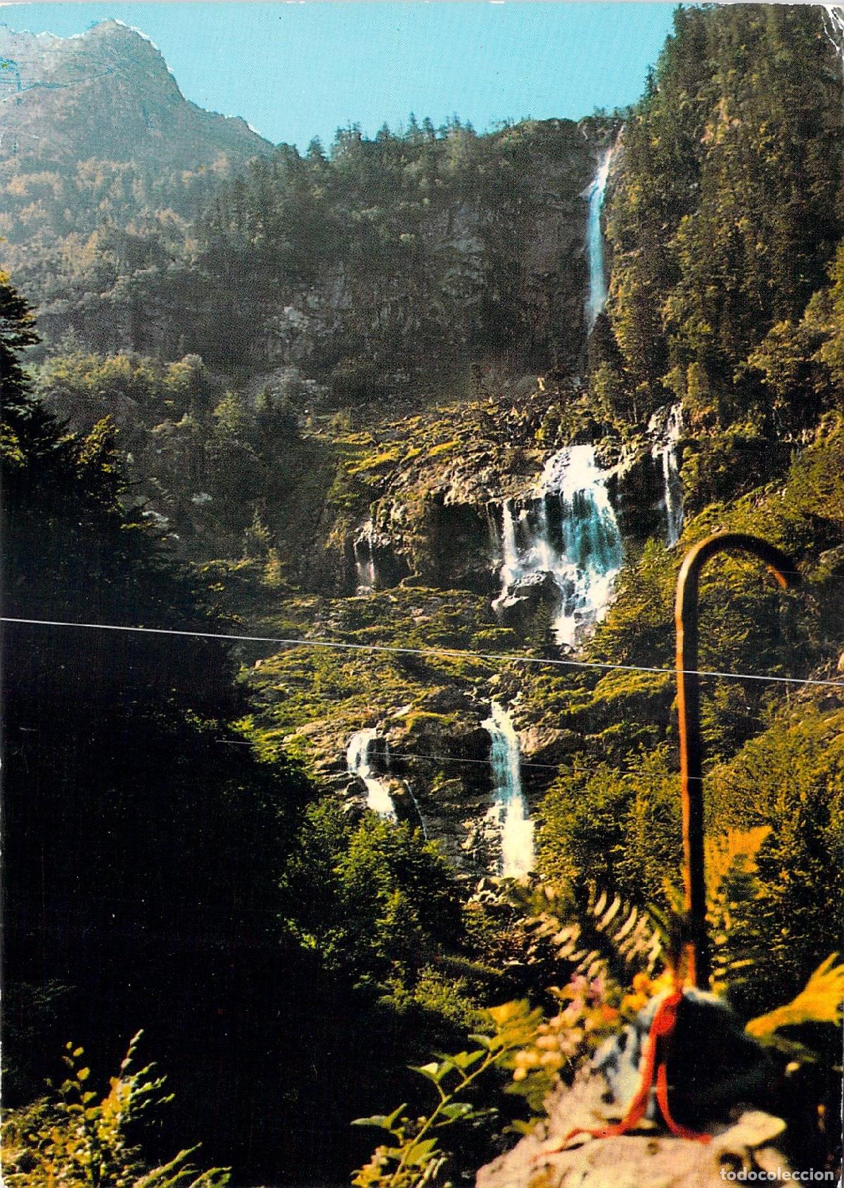 Postales: Postal de la Cascada de Arse en los Pirineos Franceses