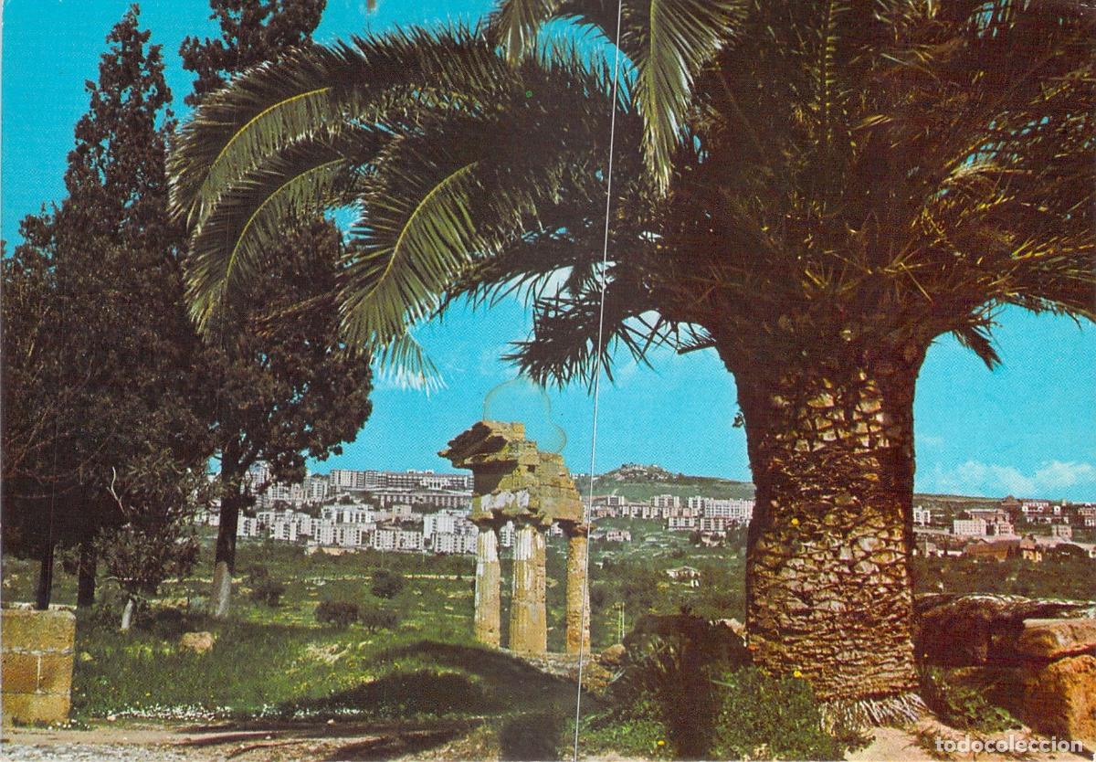 Postales: Postal de Agrigento: Templo de C&aacute;stor y P&oacute;lux, Sicilia, Italia