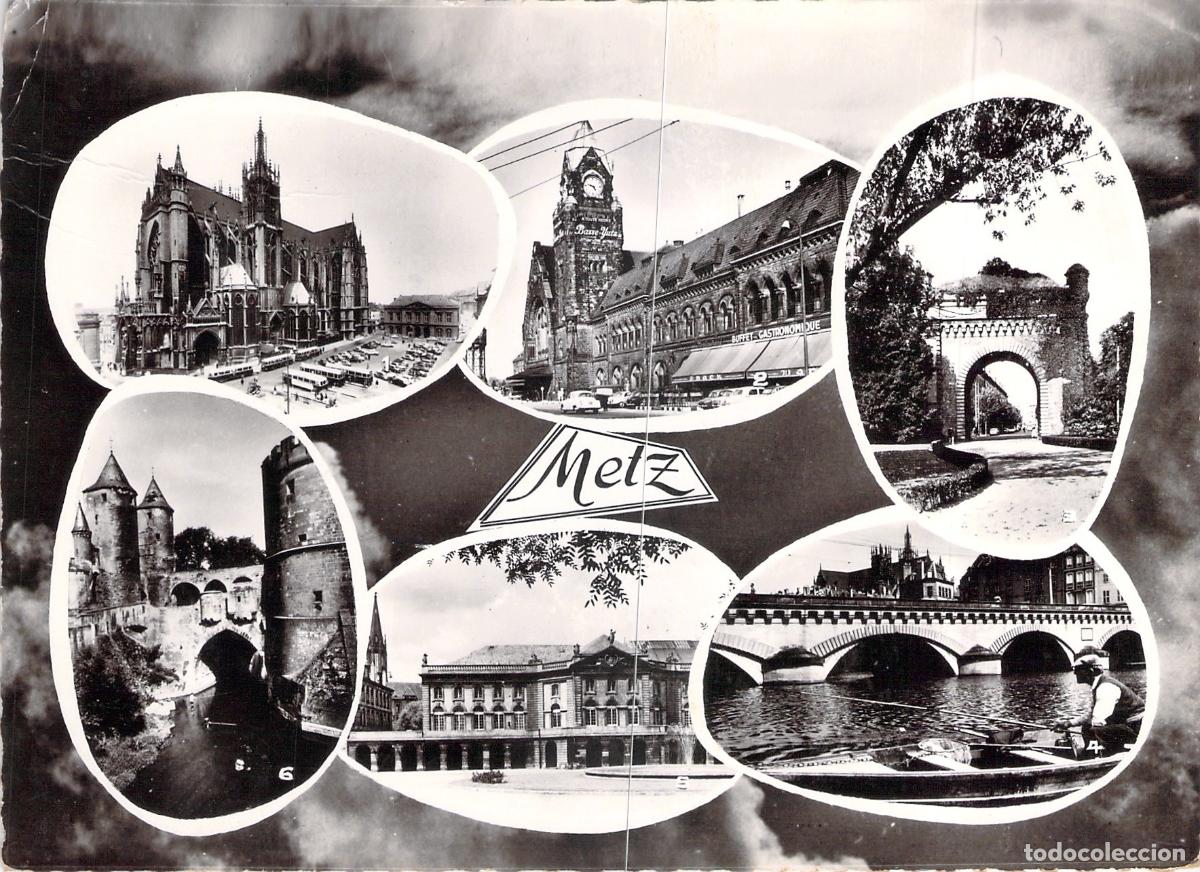 Postales: Postal de Metz Multivista con Catedral, Estaci&oacute;n y Monumentos Hist&oacute;ricos