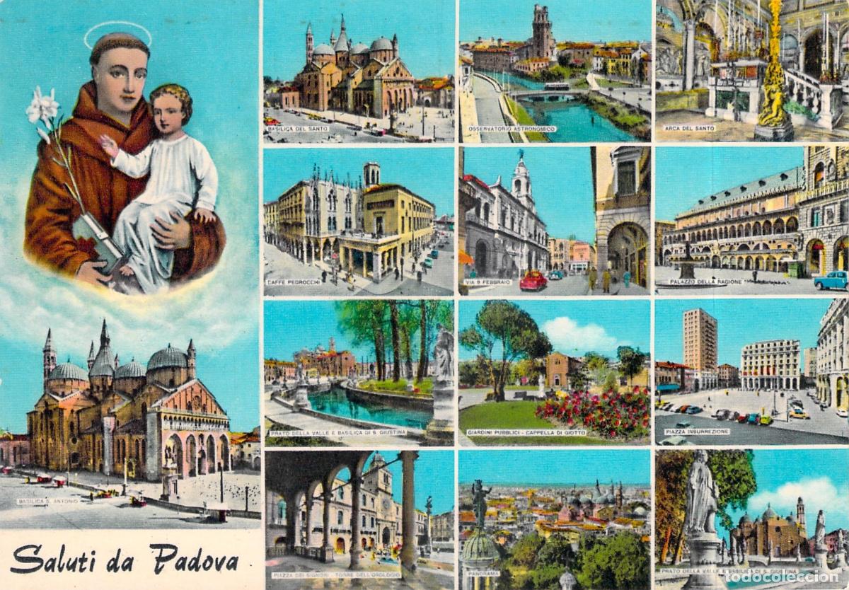 Postales: Postal de Padova: Vistas de la Ciudad y San Antonio de Padua