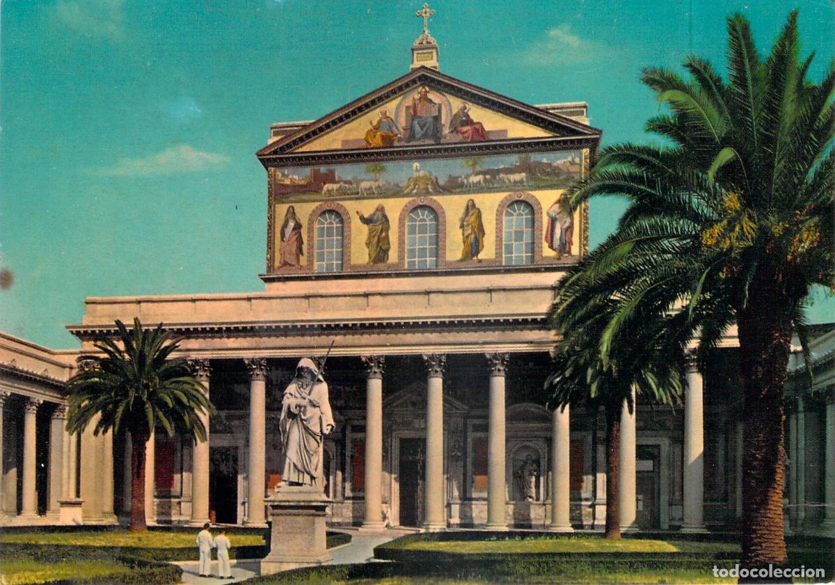 Postales: Postal de la Bas&iacute;lica de San Pablo Extramuros en Roma, Italia