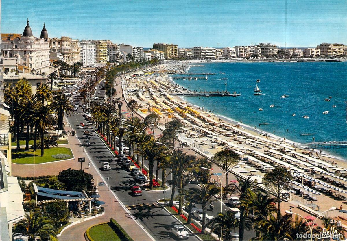Postales: Postal de Cannes, Paseo de la Croisette y sus Playas en la Costa Azul