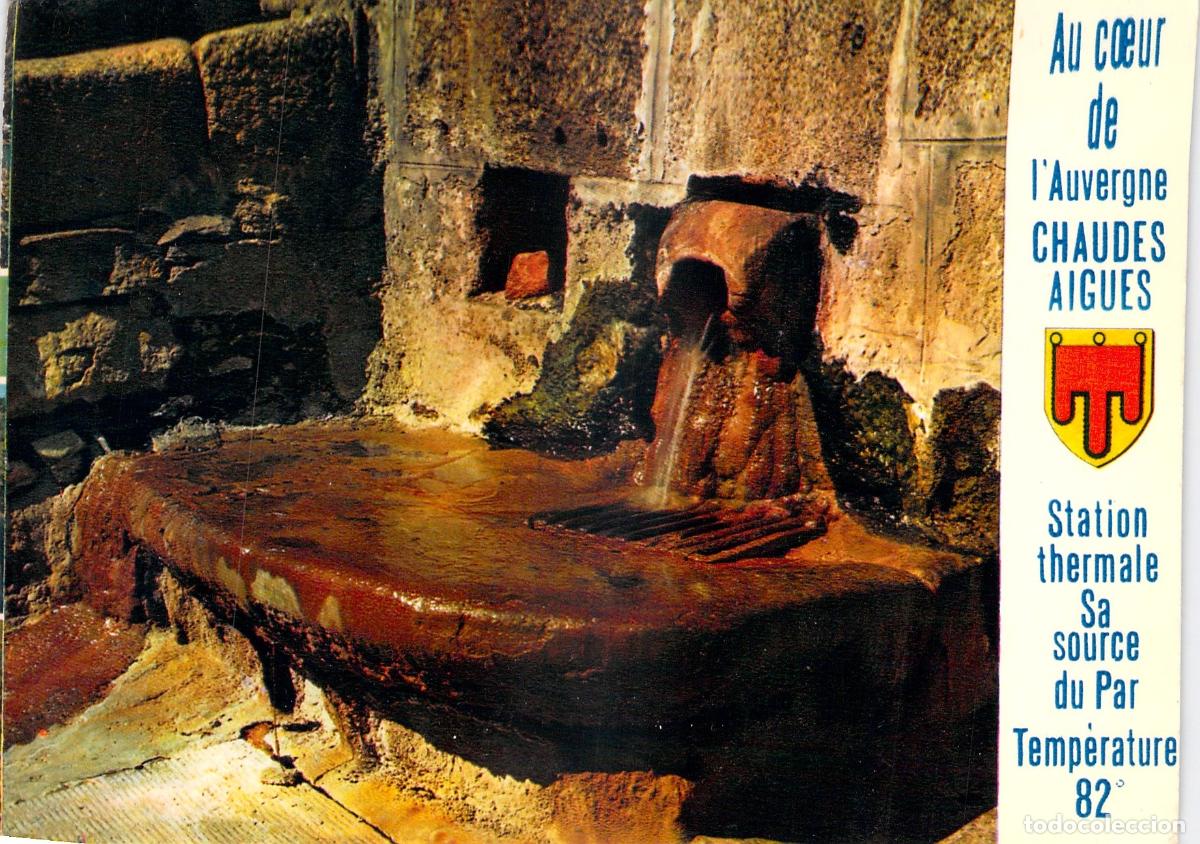 Postales: Postal de Chaudes-Aigues: Fuente Termal del Par en Auvernia