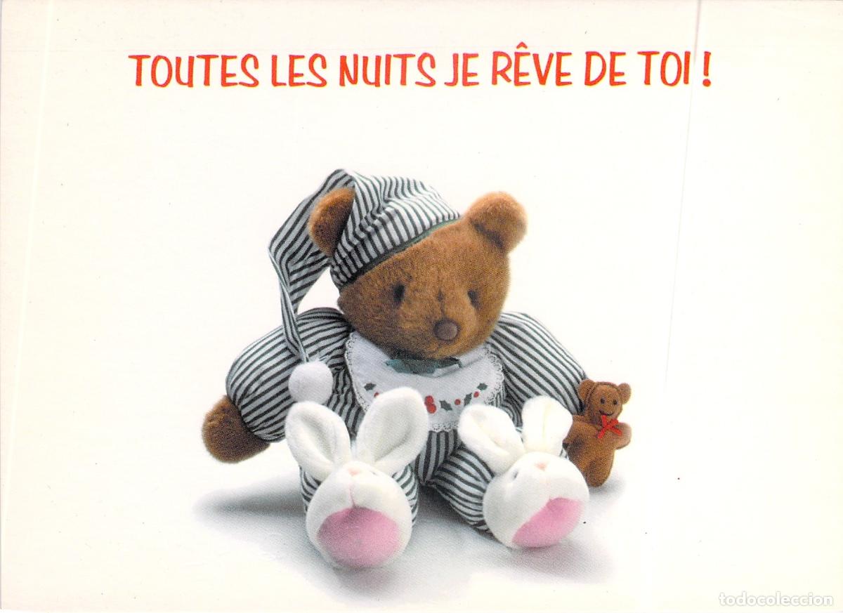 Postales: Postal Oso de Peluche con Pijama Sue&ntilde;o Contigo