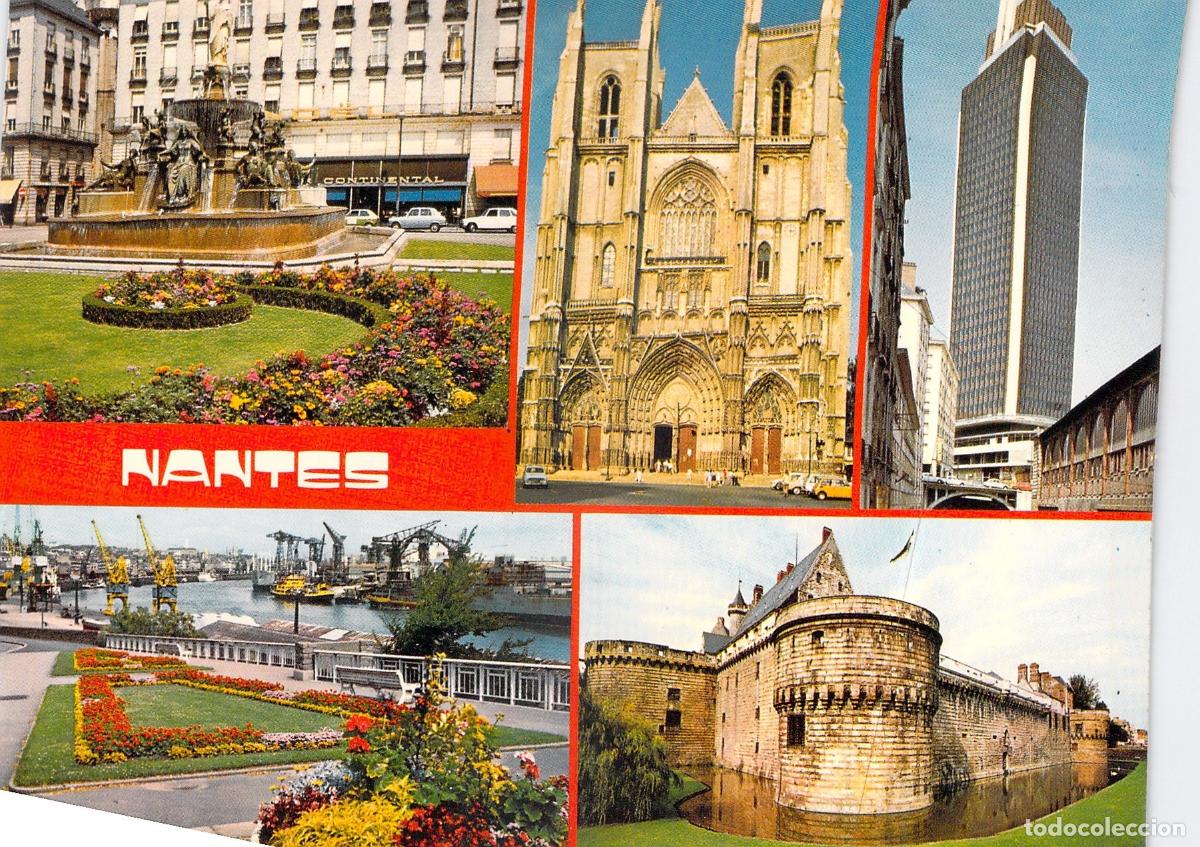 Postales: Postal de Nantes, Francia: Place Royale, Catedral y Castillo