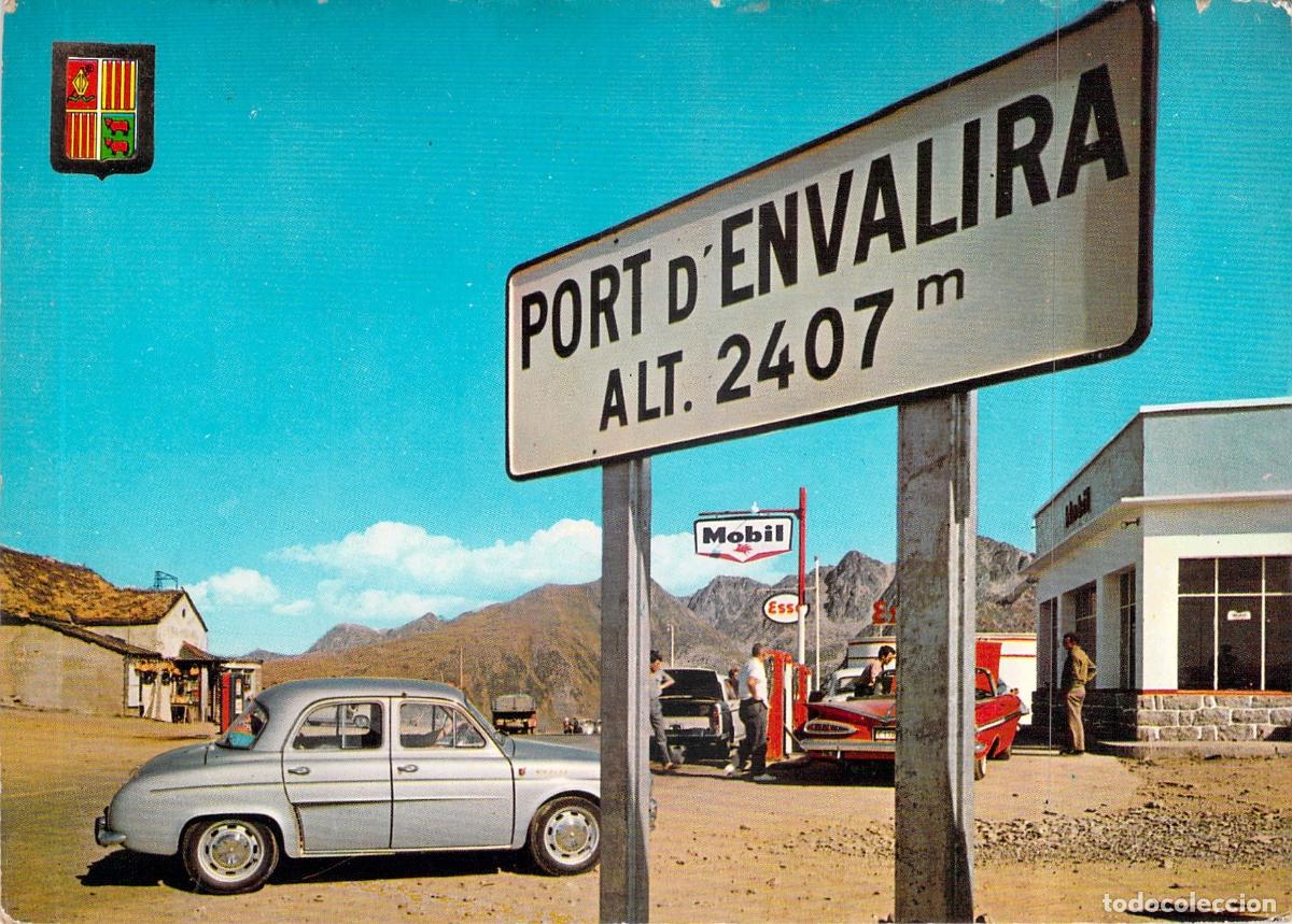 Postais: Postal Port d'Envalira Andorra Monta&ntilde;a y Gasolinera