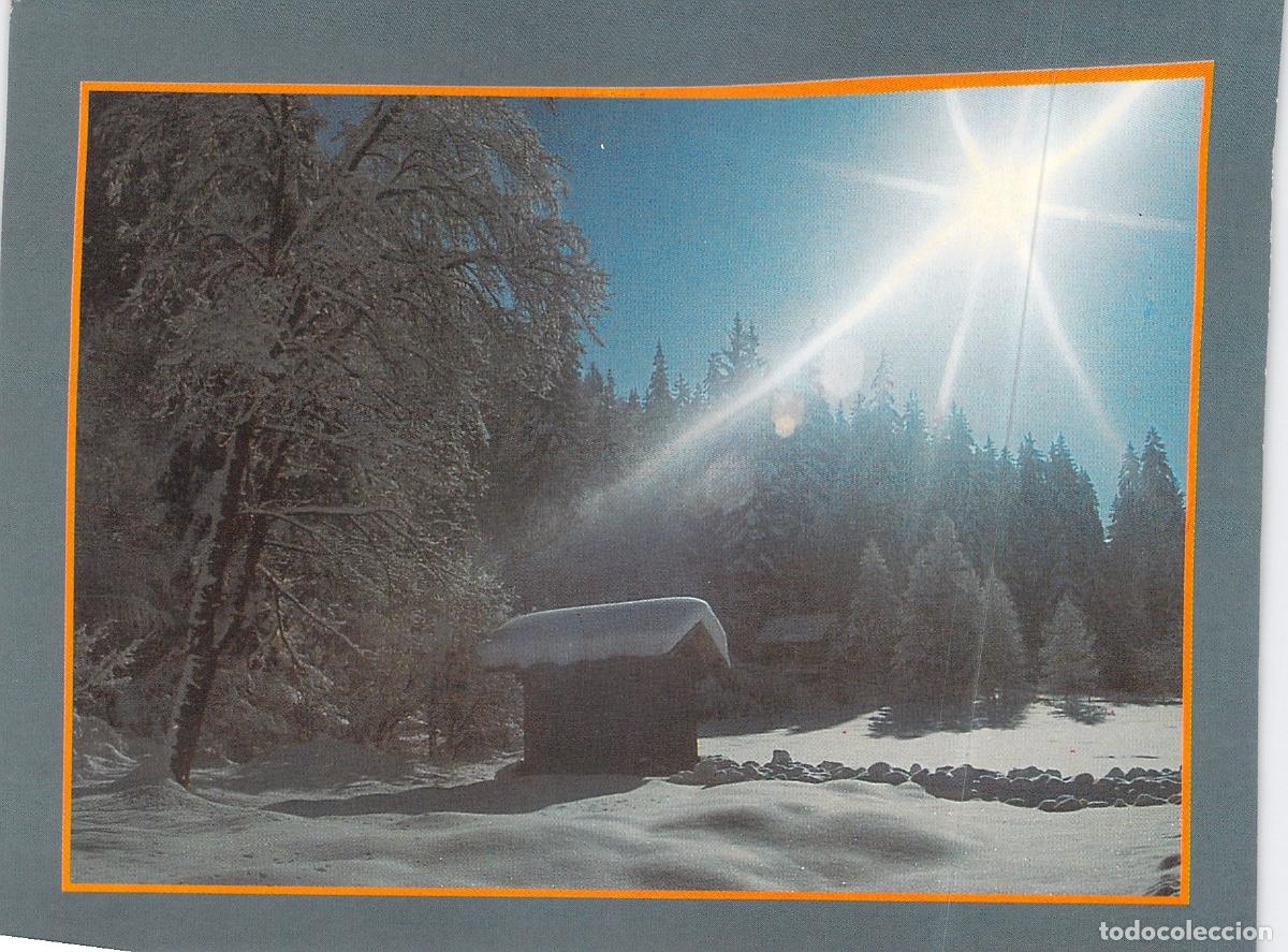 Postales: Postal Paisaje Invernal con Chalet en los Alpes Franceses