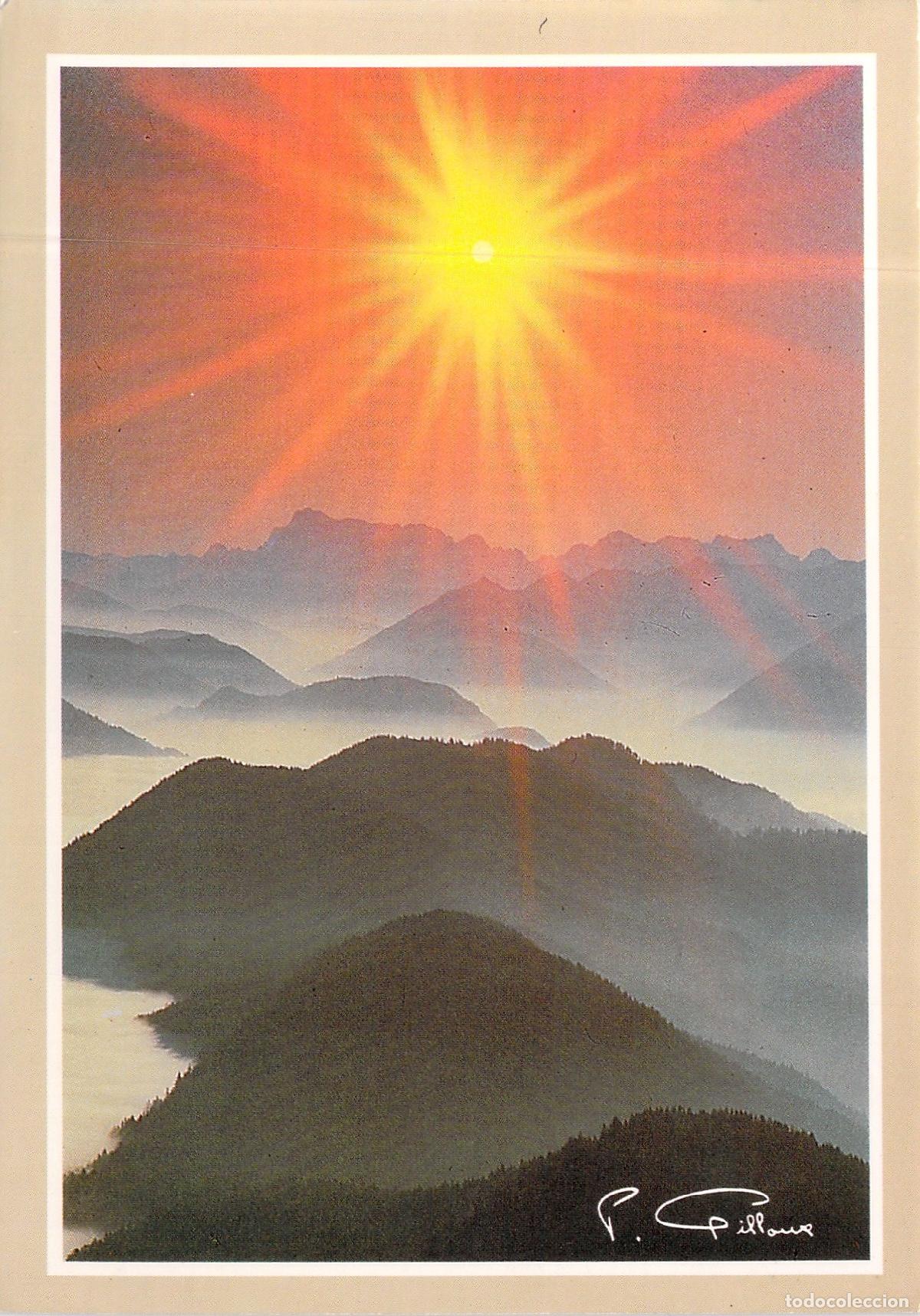 Postales: Postal del Mar de Nubes en las Monta&ntilde;as de los Alpes