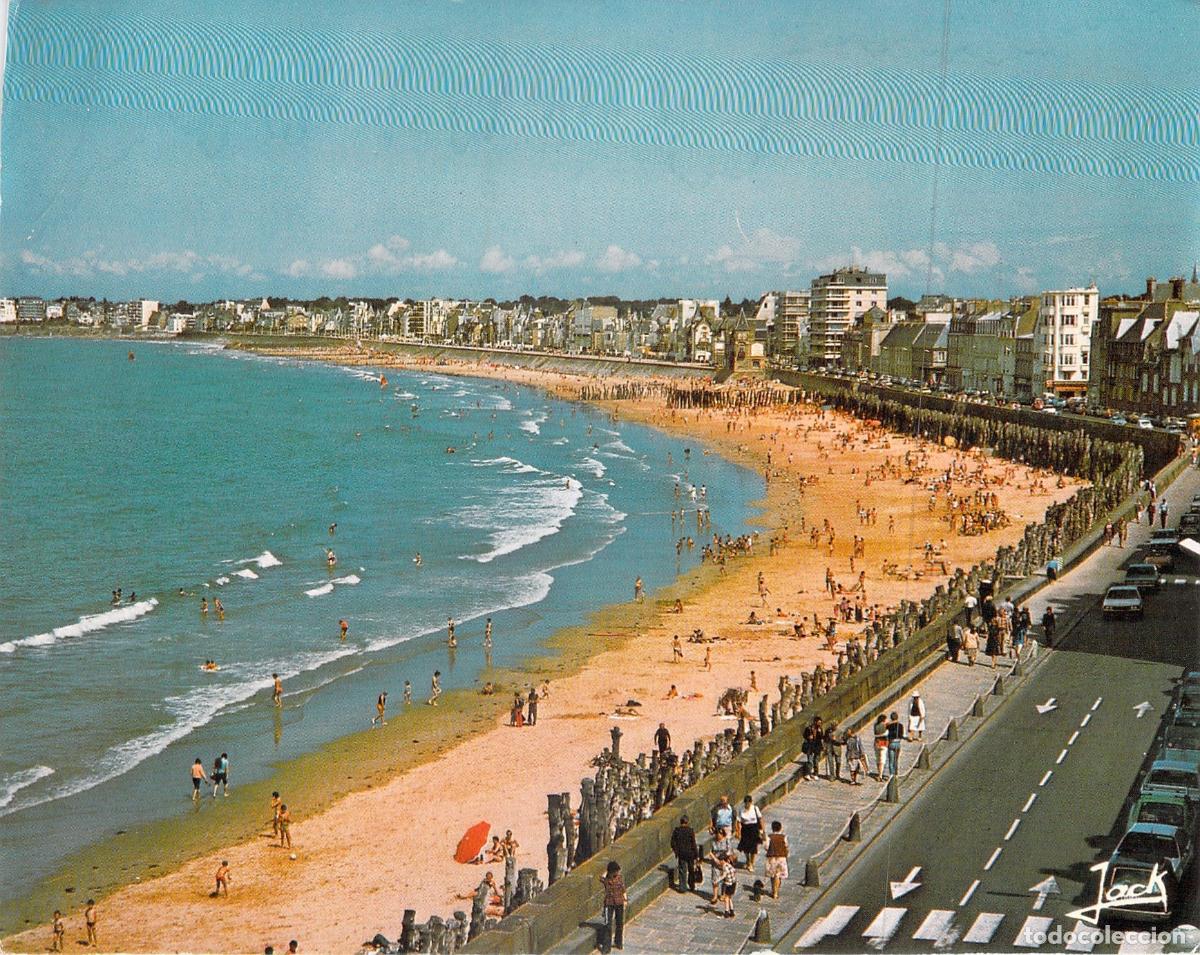 Postales: Postal de Saint-Malo, Playa del Sillon, Costa Esmeralda, Francia