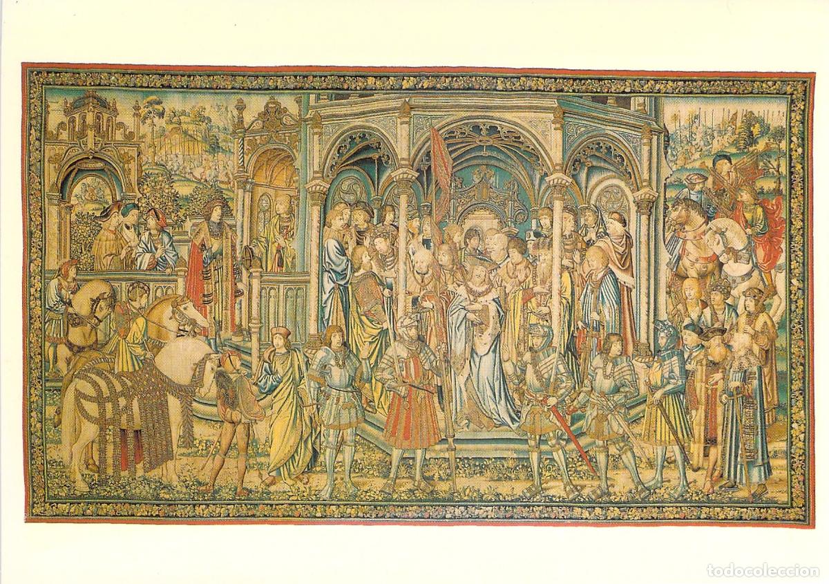 Postales: Postal Tapiz del Rey David Museo Nacional del Renacimiento Castillo de Ecouen