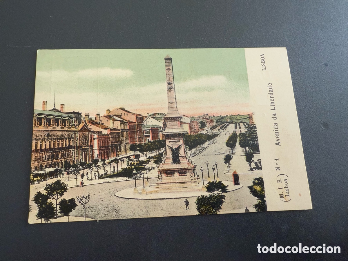Postales: Postal. LISBOA( Portugal ) Avenida de Liberdade. Coloreada 1908