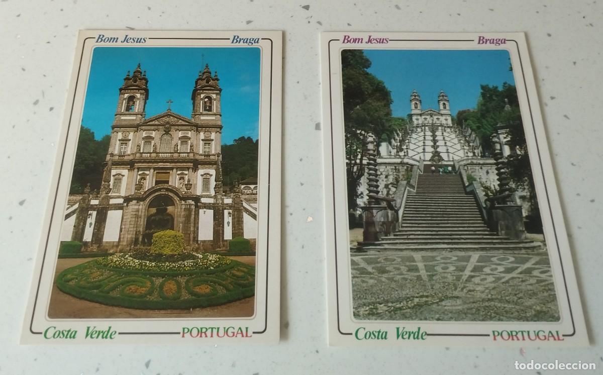 Postales: LOTE DE DOS POSTALES, TEMPLO DEL BOM JESUS, BRAGA, PORTUGAL, NUEVAS