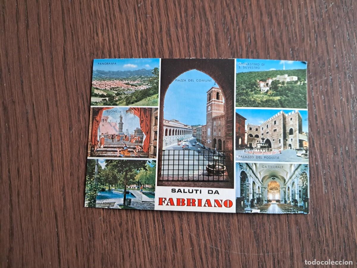 Postales: postal de Italia, diferentes vistas de Fabriano, Italia, a&ntilde;os 70.