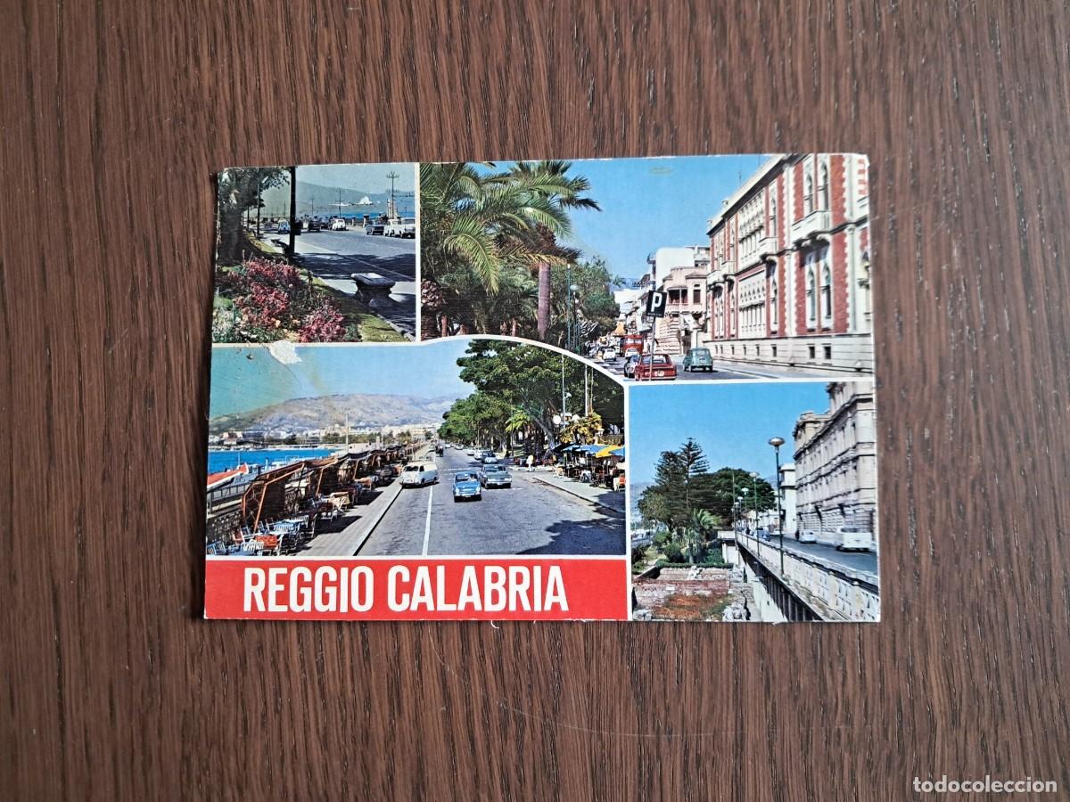 Postales: postal de Italia, diferentes vistas de Reggio Calabria, Italia, a&ntilde;os 70.