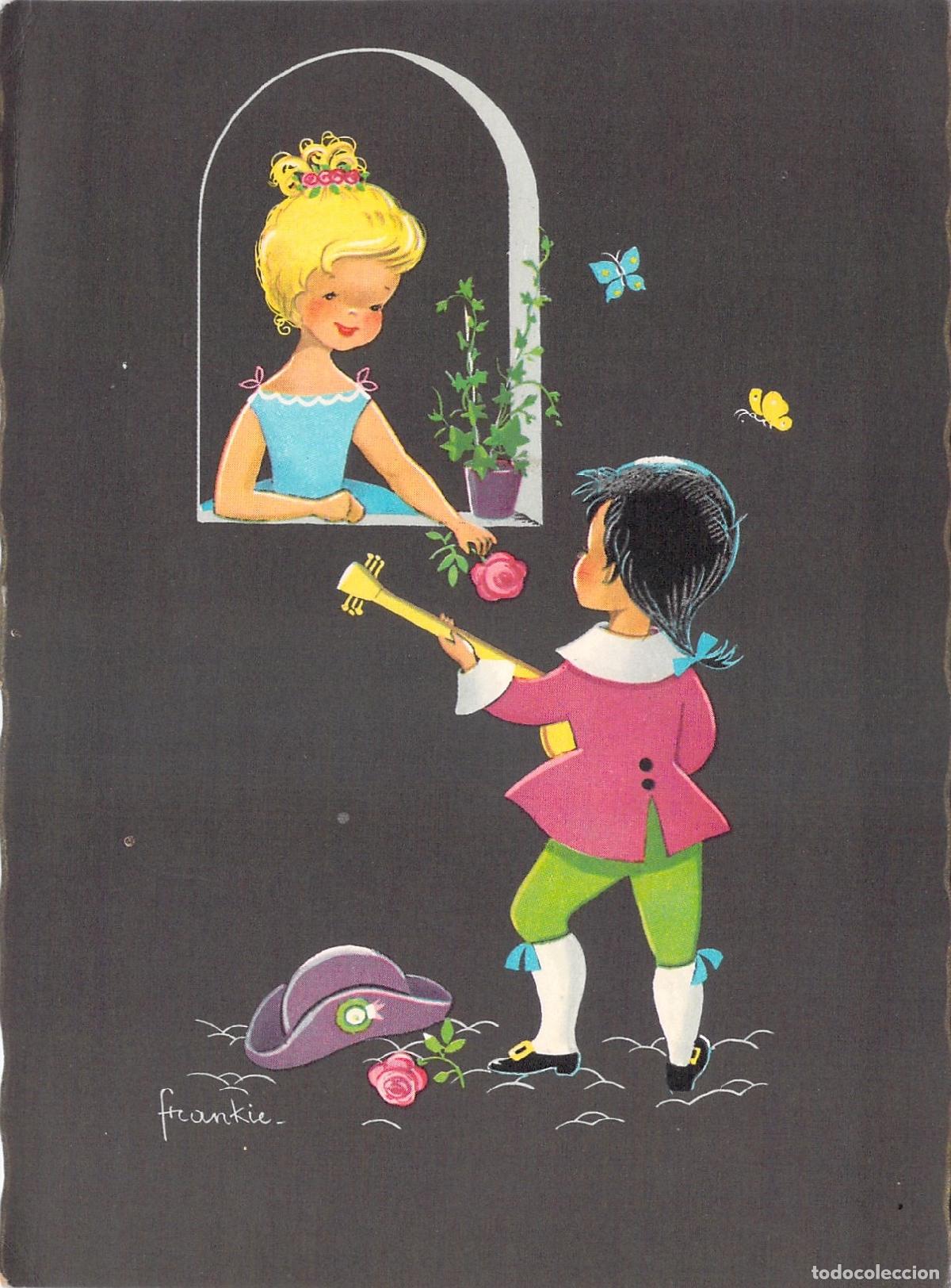Postales: Postal de Ilustraci&oacute;n Infantil con Serenata Artista Frankie