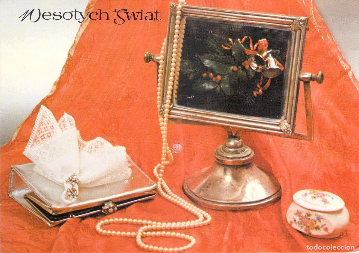 Postales: Postal de Navidad Polaca con Bodeg&oacute;n de Lujo y Perlas