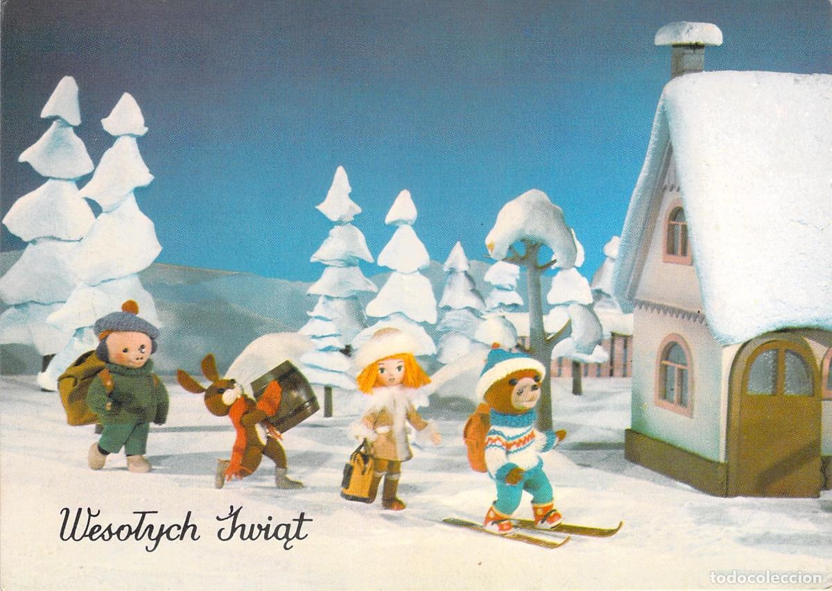 Postkarten: Postal de Navidad Miś Uszatek Animaci&oacute;n Polaca Stop-Motion