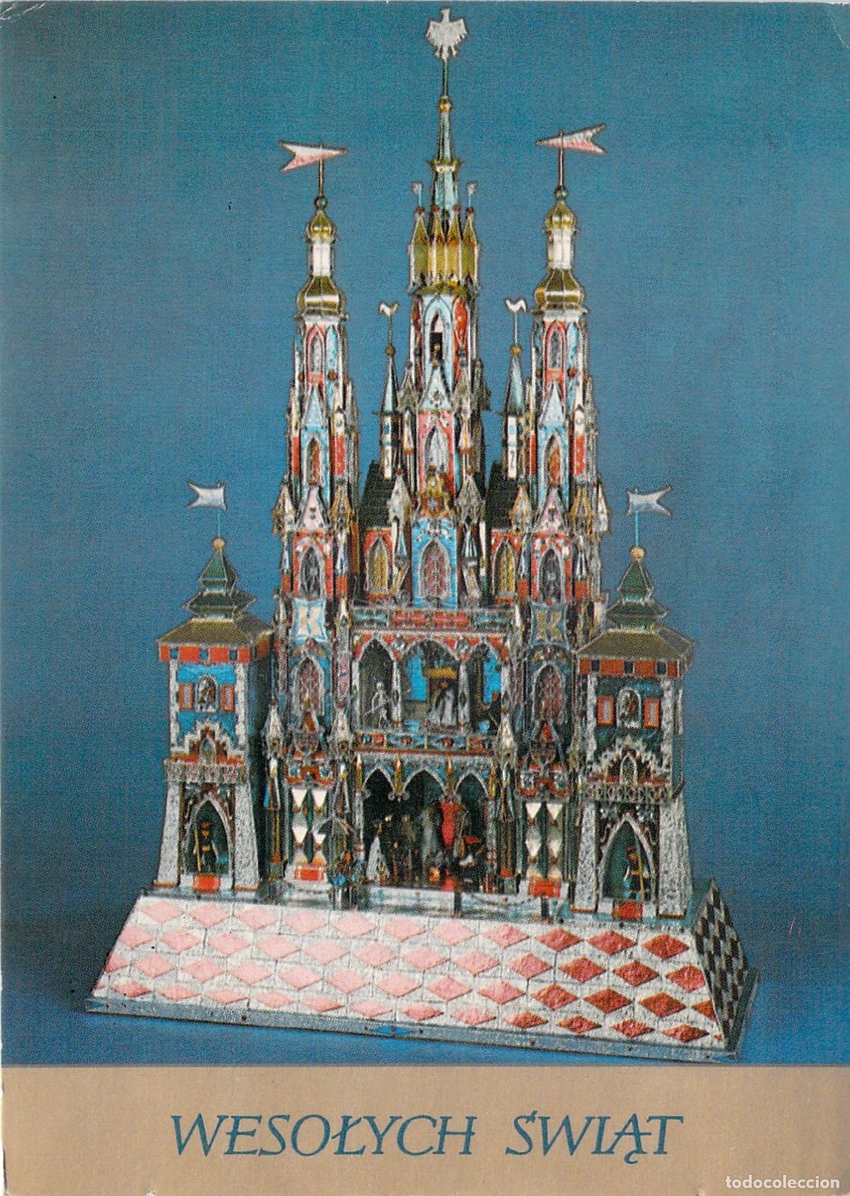 Postales: Postal de Navidad Szopka Bel&eacute;n Tradicional de Cracovia Polonia