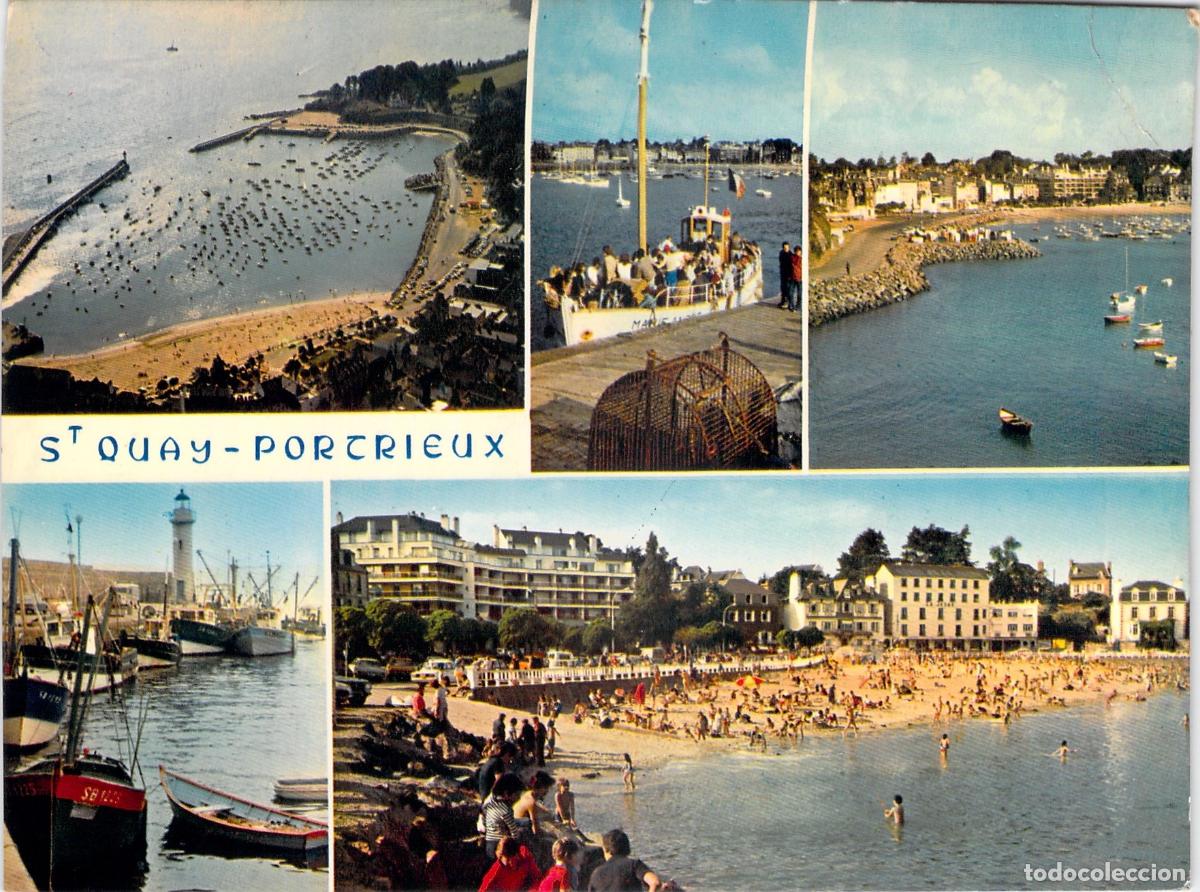 Postkarten: Postal de Saint-Quay-Portrieux, Breta&ntilde;a, Francia - Vistas del Puerto y Playa