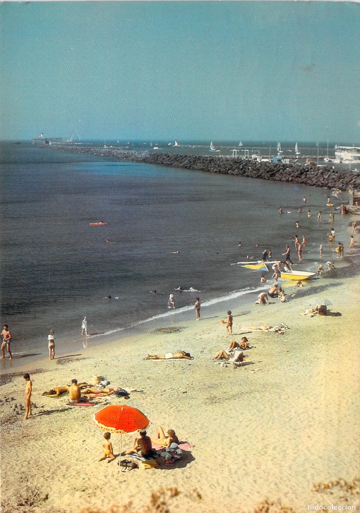 Postkarten: Postal de Le Cap d'Agde, Playa y Muelle Richelieu, Francia