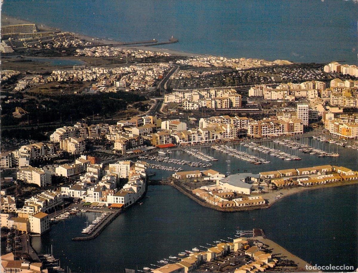 Postkarten: Postal de Cap d'Agde Francia Vista A&eacute;rea del Puerto y Marina