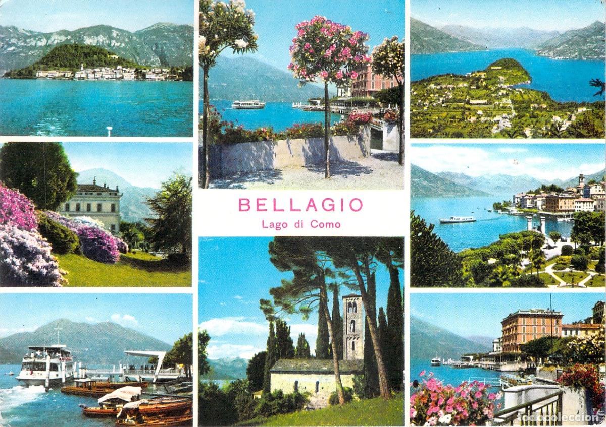 Postkarten: Postal Multi-vista de Bellagio Lago di Como Italia