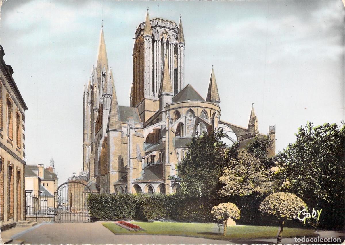 Postkarten: Postal de Coutances: Jardines del Obispado y &Aacute;bside de la Catedral