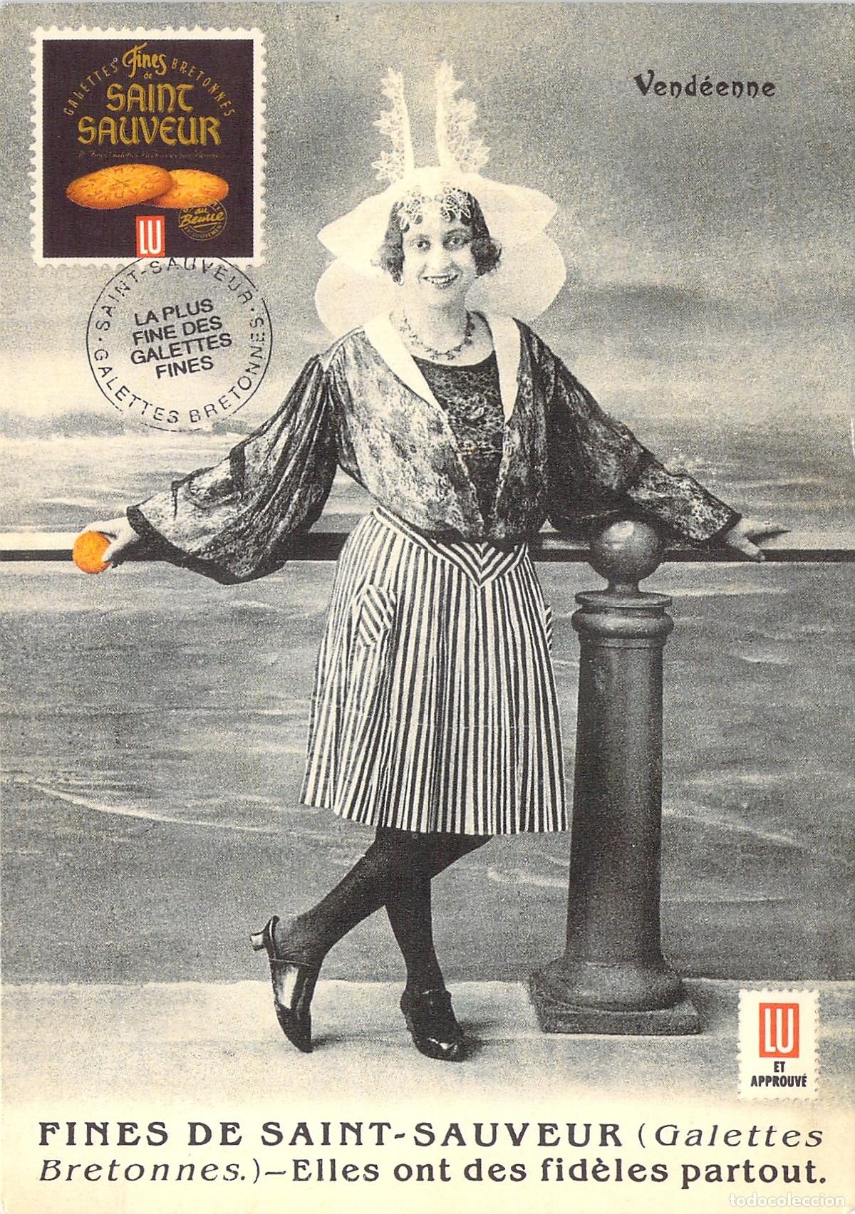 Postkarten: Postal Publicitaria Galettes Saint-Sauveur Mujer Vend&eacute;enne