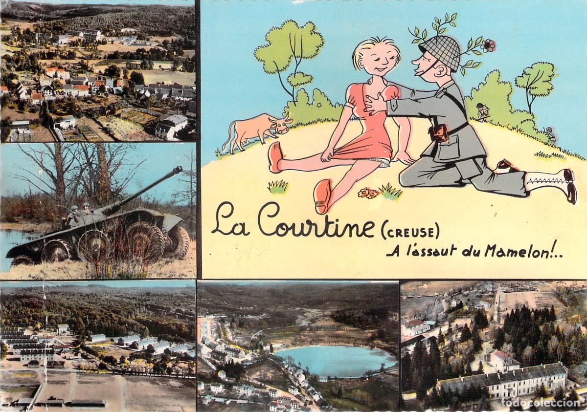 Postais: Postal de La Courtine Creuse Francia con Vistas Militares y Humor