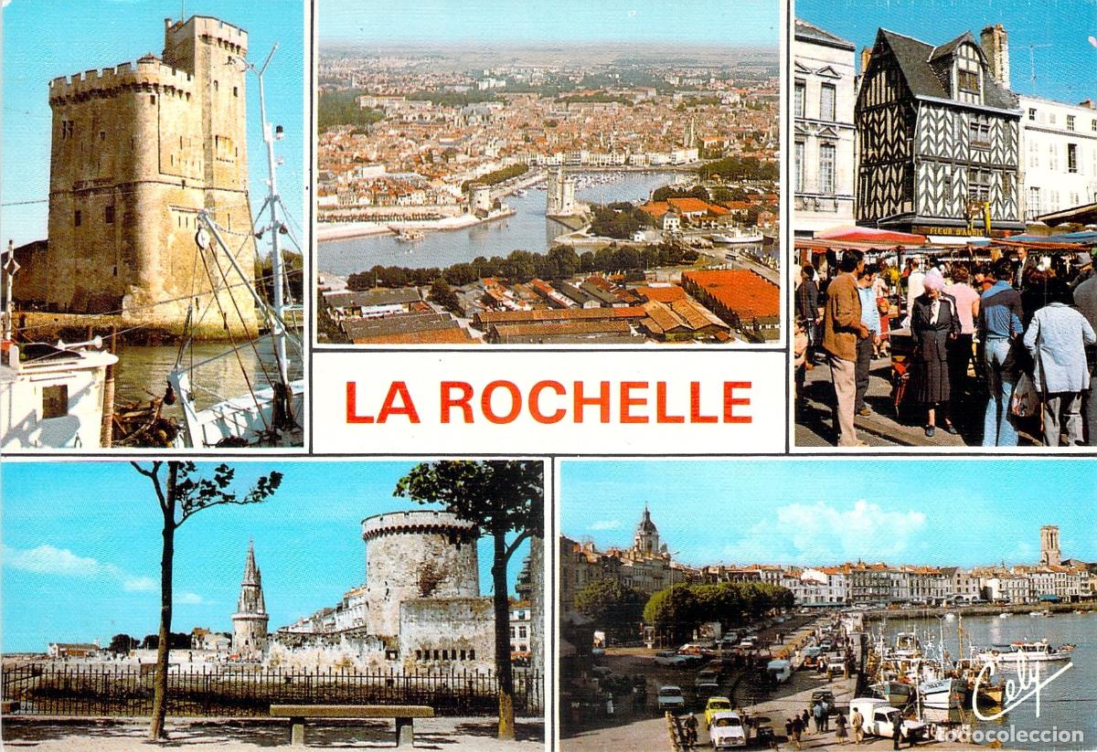 Postkarten: Postal Multi-vista de La Rochelle, Francia - Puertos y Torres