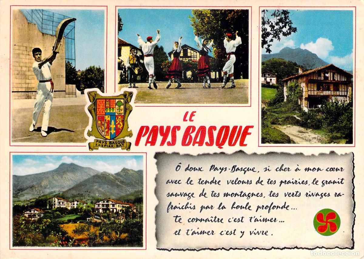 Cartoline: Postal Multi-vista del Pa&iacute;s Vasco con Pelota y Folklore